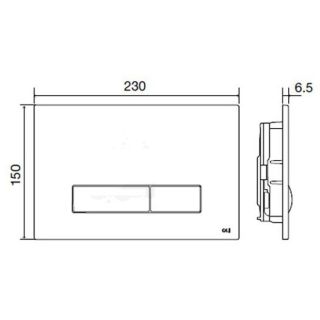 Панель механ. двойная Glam OLIpure, хром глянцевый OLI
